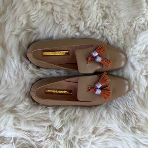 Rupert Sanderson Loafers with Orange Tassle
